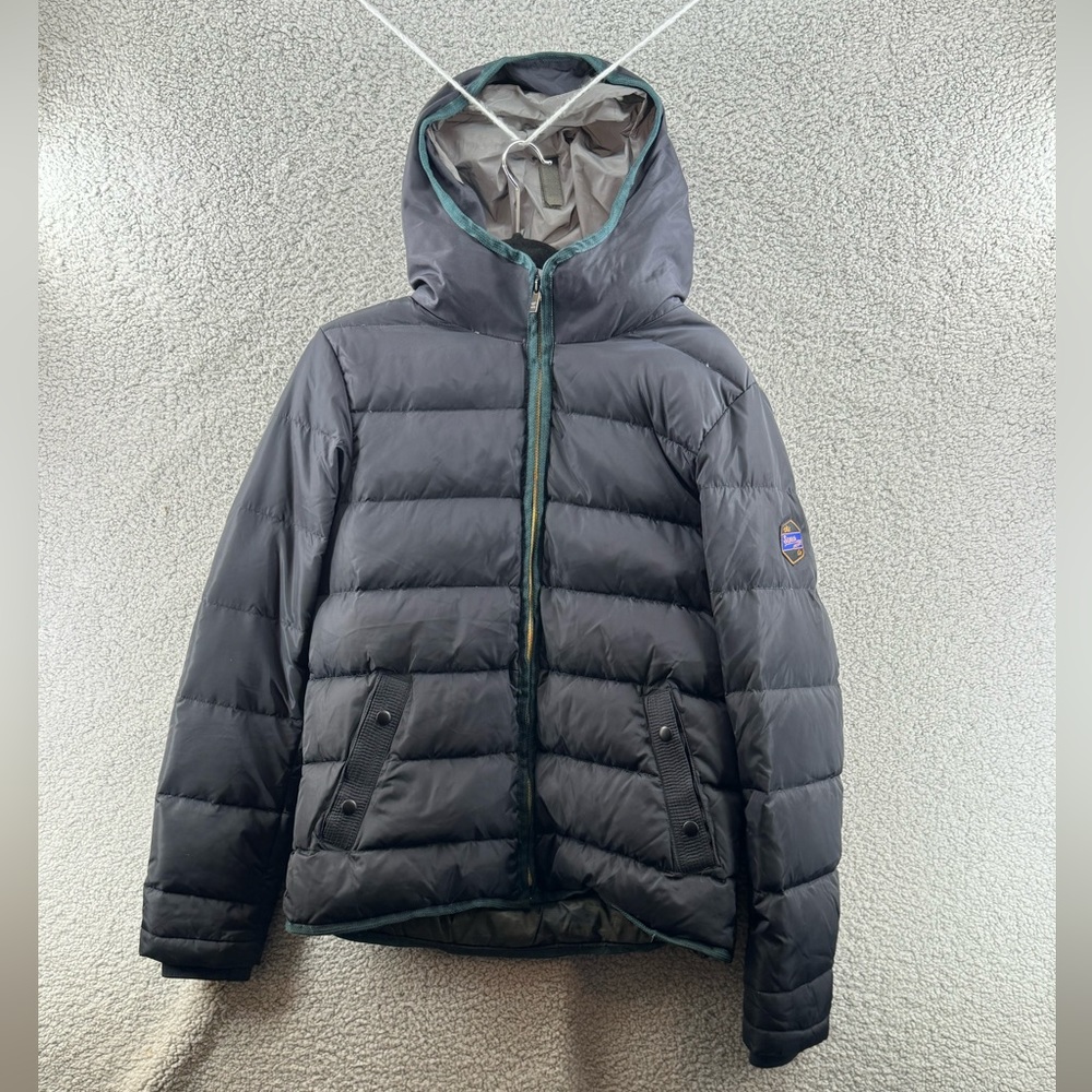 Scotch And Soda Puffer Down Jacket With Attached Hood Size Small